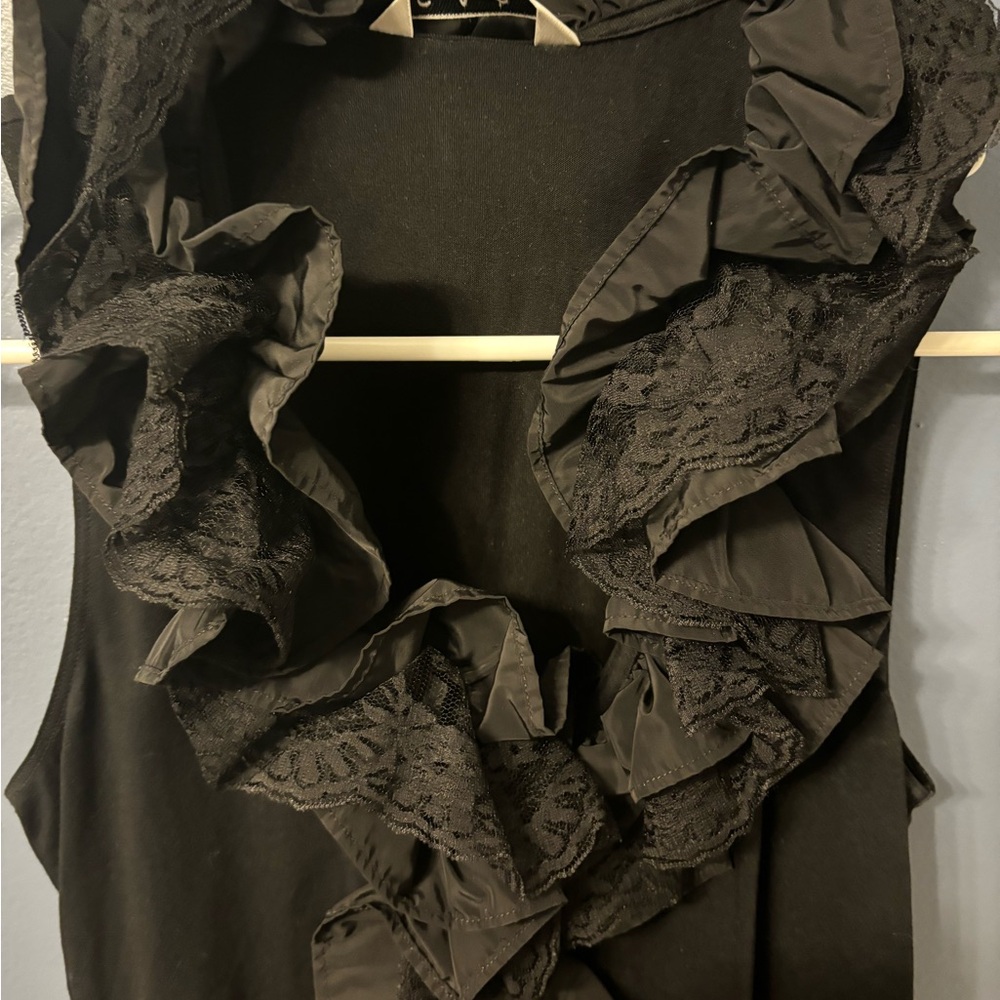 Black Ruffle Top - Picture 2 of 2